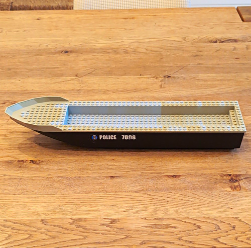 Lego police boat - lego, printed